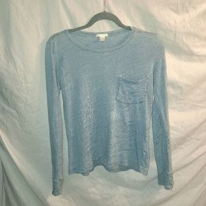 Minimalist Long sleeve blue tee